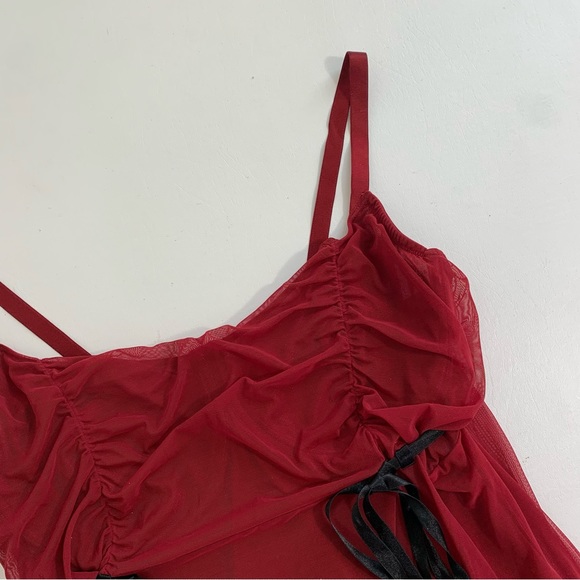 Y2K red mesh corset top - Picture 2 of 4